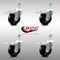 Service Caster 4 Inch SS Hard Rubber Swivel 10mm Threaded Stem Caster Set Total Lock Brake SCC-SSTSTTL20S414-HRS-M1015-4 - alternate 3